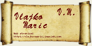 Vlajko Marić vizit kartica